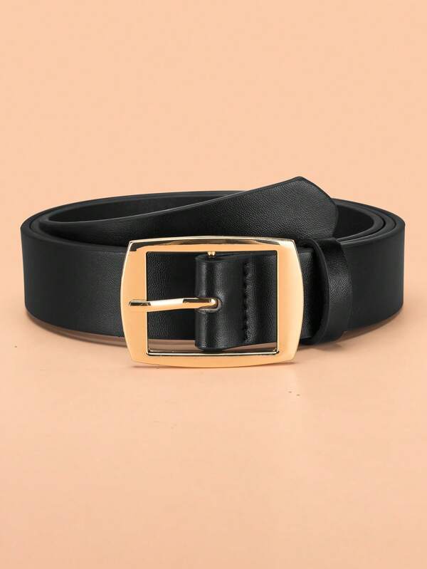 1pc New Fashion Luxury Belt For Men PU Leather Belt Metal Pin Buckle High Quality Famous Brand Designer Waist Strap Belts For Jeans Belt Plus Size,For Men Women,For Ideal Gifts
