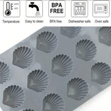 1 Piece - 15 Cups Of Silicone Baking Molds - Shell-Shaped Non-Stick, High-Temperature Resistant Up To 450°F, Reusable Muffin And Cupcake Trays, Suitable For Christmas, Halloween, Thanksgiving, Easter, Saint Patrick's Day - Durable Kitchen Tool Silicone Baking Pan For Home Cooks Christmas Christmas Decorations Christmas Pajamas Christmas Gifts Christmas Decor