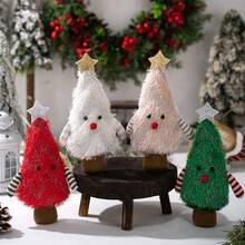 1pc Christmas Decoration Creative Christmas Tree Shaped Figurine Ornament 3D Mini Desktop Christmas Tree - Multicolor - View 11