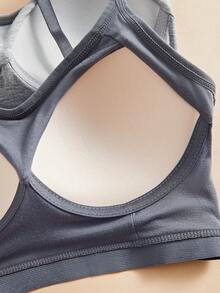 3PCS Women's Solid Color One-Piece Adjustable Shoulder Strap Is Comfortable, And There Is No Steel Ring With Its Own Chest Pad, Tube Top Underwear, Sports Sleep Bra Vest Underwear.