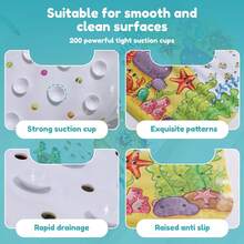 1pc 40 X 16 Inch Bath Mat, Bathtub Mat Non Slip, Cartoon Bath Tub Shower Mat Anti Slip With Drain Holes And Suction Cups Machine Washable - Multicolor - View 5