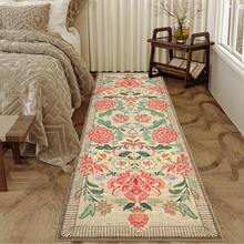 1PCS Room Decor Modern Floral Pattern Area Rug For Living Room Dorm Nature-Inspired Machine Washable Carpet Stain Resistant Non-Shedding Indoor Rug For Dining Room Bedroom Runner For Hallway Kitchen Enterway - Camel - View 4