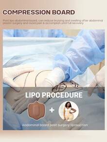 larrycard 1pc Shaping Foam Flat Abdomen Waist Slimming Compression Abdominal Board - Brown - View 8