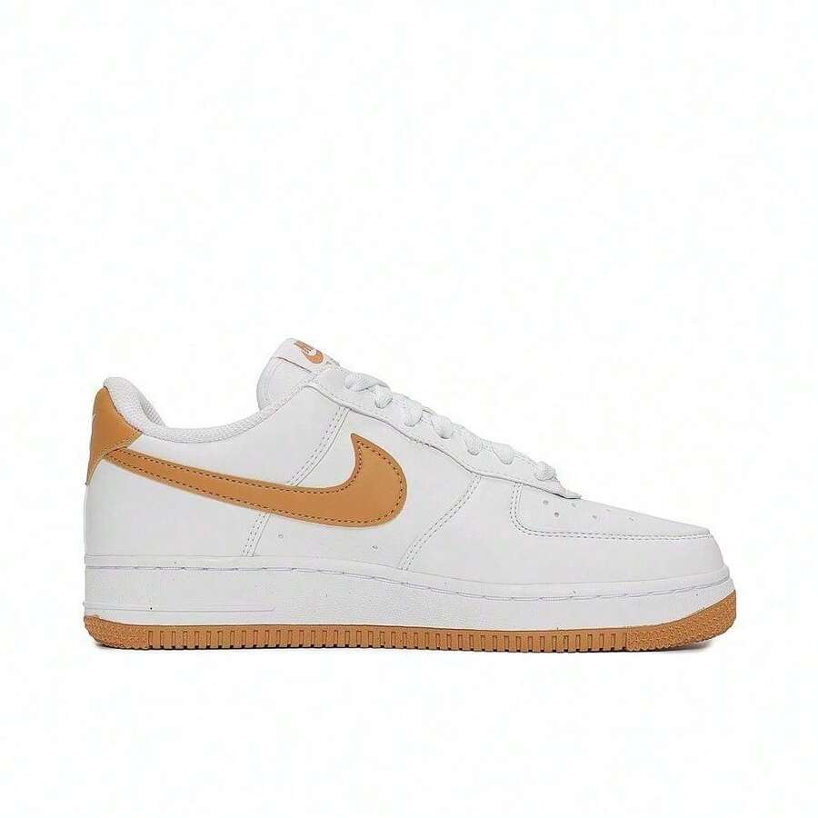 Sepatu Kasual Wanita Nike Air Force 1 Ringan Bantalan Bernapas Nyaman Sol Tebal Logo Ramah Kulit Serbaguna Untuk Penggunaan Sehari-hari, Olahraga, Perjalanan, Setelah Kerja, Santai, Bepergian Tanggal DC9486-103 - Putih/Rami - View 1