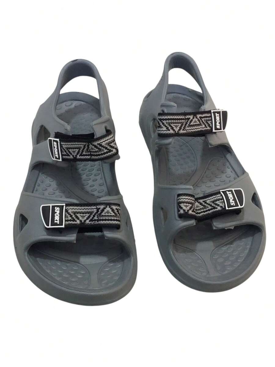 Sandalias deportivas para hombre con puntera abierta, soporte de arco ligero, para verano, al aire libre, senderismo Playa Hebilla Vacaciones Verano - Gris Claro - Ver 1
