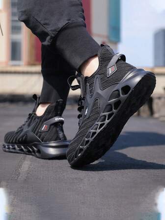 Men's Steel Toe Work Safety Shoes Proof Anti-Skid Work Boots Lightweight EVA Sole Breathable Industrial Construction Work Sneakers Gardening,Warehouse,Daily Repairs Work Trainer Safety Trainer Work Sneakers Outdoor Work, Hiking, Hiking Shoes, Puncture And Smash Resistant, Construction Work And Daily Wear Steel Toe Cap Boots