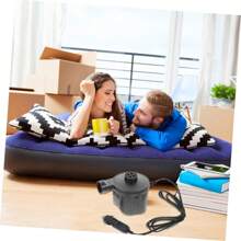 RAF مضخة هواء كهربائية سريعة النفخ والتفريغ لقوارب النفخ والطوافات، ضاغط هواء من البلاستيك الأسود ABS محمول وصغير الحجم