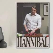 Framed Hannibal Poster, Mads Mikkelsen Wall Art, Digital Thriller Print, Light Aesthetic Decor, Digital Download Artwork,Minimalist Poster.Home Living Room Office Wall Decor, Perfect Gift And Wall Decoration, Room Decor, Wall Art Decor, Wall Decor, Living Room. - Framed(框架) - 查看 1