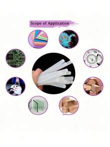 20 支热熔胶棒透明热熔胶枪棒 EVA 胶水适用于艺术工艺品、粘合剂修复粘合 DIY 工艺项目 - 白色 - 查看 12