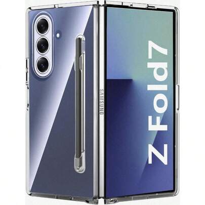 Galaxy Z Fold 7 Case Clear  Fold 7 Pone Case Wit S Pen Older AntiYow Sockof Tranrent  PC Cover  Z Fold 7 5G 2025