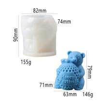 قالب سيليكون أسطواني ثلاثي الأبعاد بشكل سنجاب جميل، قالب مواد صناعية بتصميم غير متماثل بموضوع حيوان، مستخدم لصناعة شموع العطور، الصابون، الشمع، الراتنج، الحلوى المزينة - مناسب جدًا لديكور المنزل، المدفأة، الغرفة، غرفة المعيشة، الديكور المركزي، المكتب، عيد الفصح، الحب، عيد الحب، هدايا عيد الميلاد