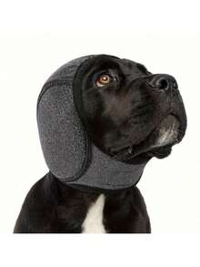 Pet Noise-Proof Ear Muffs | Outdoor Dog Ear Covers Fit All Breeds - Suitable For Poodle, Golden Retriever And Shiba Inu | Anti-Anxiety Swimming Gear And Storm/Fireworks Season Adventure Ear Protector Cap | Quick Dry Breathable Adjustable Design - Dark Grey - View 9