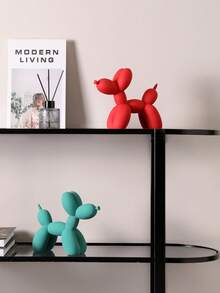 气球狗雕塑，现代艺术家居装饰雕像，家居饰品，时尚动物艺术摆件，适合摆放在咖啡桌、厨房或房间，是色彩搭配和美学装饰的理想之选。 - 粉色 - 查看 8