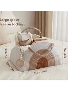 1 件婴儿尿布收纳篮，坚固的尿布收纳盒，适合新生男孩和女孩的大型婴儿洗澡收纳篮，婴儿洗澡礼物清单，新生儿必需品篮 - 紅色 - 查看 6