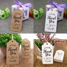 100Pcs/Pack Thank You For Your Tags And Ropes, Party And Holiday Decoration Kraft Paper, Gift Tag Tags, DIY Handmade Thank-You Tags, Holiday Gift Tag Tags, Party And Wedding Decoration, Blank Tags, Holiday Party Decoration, Christmas Gift Tag Tags