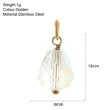 1 件优雅不锈钢水晶橙子、香蕉、苹果吊坠、DIY 项链、手链、耳环首饰配件