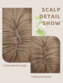 1 Synthetic Heat-Resistant Wig, Brown Long Straight Wig With Bangs, Made Of 30 Feet Long Fiber, Suitable For Daily Use, Natural Artificial Wig