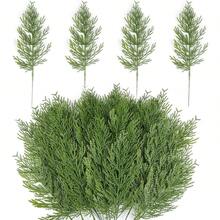 40pcs Artificial Pine Branches, Christmas Faux Cedar Stems, Faux Cedar Branches, Fake Christmas Greenery Pine Picks For Wreath Craft DIY Home Kitchen Decorations