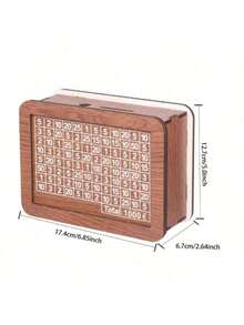 1pc Piggy Bank With Numbers And Checks,DIY Creative Savings Box Home Decor Accessory, Piggy Bank With Counter,Reusable Wooden Piggy Bank For Digital Planning, Retro Style Money Storage Box - Multicolor - View 11