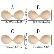 3 paia di reggiseni invisibili riutilizzabili senza spalline con chiusura anteriore, toppe invisibili per capezzoli per donne, reggiseno senza spalline e senza cuciture, adesivo in silicone per copertura dei capezzoli, accessori per abiti da sposa e lingerie