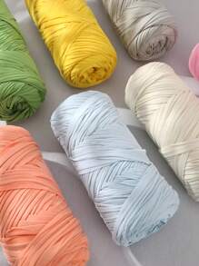 1/2 piezas Hilo de camiseta premium - 200g/pieza Hilo elástico de alta calidad, hilo de poliéster suave y elástico para proyectos de ganchillo vibrantes, ideal para decoración del hogar, manualidades DIY como tejido DIY, proyectos de ganchillo, bolsos tejidos a mano, cestas, mantas, alfombras, zapatos, pantuflas, cojines y muñecas, hilo multicolor | Hilo de poliéster | Hilo acrílico | Accesorios de tejido