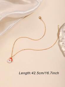 5 件圣诞项链套装，包括圣诞树、圣诞老人、拐杖糖图案、休闲日常颈链 - 5條聖誕項鍊套裝 - 查看 7