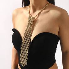 1 Piece New Pearl Tie, Hot-Selling Popular Pearl Handmade Neck Accessory, French Design Sense Elegant INS Style Tie - Gold - View 7