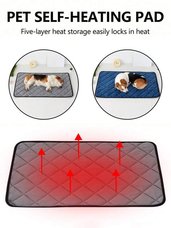 Self-Heating Pet Mat, Warm Cushion For Dogs & Cats In Winter, Thermal Insulation Pad For Indoor & Outdoor Pet Bed