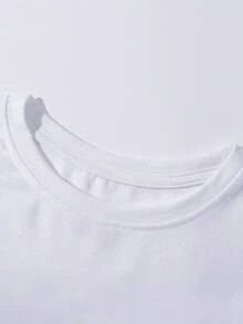 Camiseta con estampado geométrico con número - Blanco - Ver 4