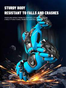 1pc 2025 New Gesture Remote Control Stunt Car, 360° Rotation 4WD Remote Control Transforming Hand Control Car Toy, Upgraded Gesture Simulation Remote, Best Gift For 6-8-12 Year Old Boys, With Lights, Music, Spray And Drift Functions, Cool Birthday/Christmas/New Year Gift For 7, 9, 10, 11, 12 Year Old Children - Multicolor - View 9