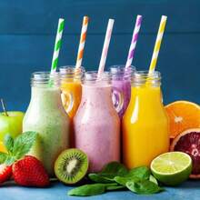 100/20pcs Thick Disposable Straws, Colorful Creative Party Birthday Decoration Festival Event Craft Straight Paper Straws For Christmas, Thanksgiving, Halloween Decoration Supplies - Yellow - View 4