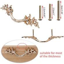 EstiloTendenciaJUXYES - Juego De 5 Manijas De Gabinete CláSico De Estilo Europeo, Tiradores Decorativos Antiguos, Tiradores De Cajones Retro Para Cajones De ClóSet (Dorado)Calidad PremiumVersióN Mejorada