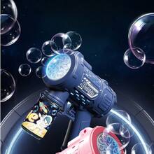 10 Hole Electric Bubble Machine Gun Kids Toys, Bubble Gun With Bubble Liquid, Colorful Lights And Thousands Of Bubbles, Summer Outdoor Beach Toys, Boys And Girls Birthday Gifts, Holiday Gifts - 粉色 - 查看 2