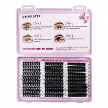 Pink Eyelash Book Length 10-18 (60D+80D+100D) Natural Heat Melt Eyelash Book With Three Rows Of Eyelash Extensions For DIY False Eyelashes - 粉色 - 查看 5