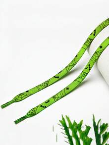 Halloween Personalized Sports Sneakers Decorative Shoelaces, Fashion Halloween Decorative Shoe Accessories Polyester Woven Flat Shoelaces. - Multicolor - View 13