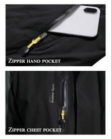 Cotrasen Men's Waterproof Ski Jackets With Detachable Hat Winter Windproof Hiking Raincoat