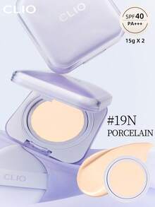 Clio K-Beauty KILL COVER MESH BLUR 氣墊粉底液套組 15g*2 [含補充裝] SPF40+ PA++++，涼感清爽、柔焦霧面妝效、控油遮毛孔、打造無瑕輕盈平滑肌膚、長效亮澤，敏感肌可用 - #19N PORCELAIN - 查看 10