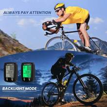 1 pieza Computadora de bicicleta multifuncional con cable, velocímetro de bicicleta, odómetro, pantalla táctil LCD, con soporte de mesa, almohadilla de silicona antideslizante y correa de conexión de nylon, retroiluminación impermeable, termómetro, regalo de análisis de datos profesional para entusiastas del ciclismo, adecuado para el ciclismo de verano en carretera y bicicleta de montaña