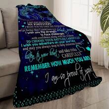 1 Piece Daughter Gift, From Mom, Blanket For My Daughter, Daughter Gift, Gift From Mom To Daughter, Daughter Gift, Daughter Birthday Gift, Daughter Gift For Christmas And Graduation, Daughter Blanket, Local Warehouse, Suitable For Bed, Sofa, Camping And Travel, Durable And Comfortable Decorative Shawl And BlanketCozy Soft Flannel Blanket & Suitable For Birthday Anniversaries, Valentine's Day, Thanksgiving, Christmas, Halloween, Wedding, New Year Gifts Provide Personalized Ideal Gifts For Her, Him, Family Members, Boyfriends, Girlfriends, Fathers, Family Members, Mothers, Lovers, Daughters, Sons, Grandfathers, Grandmothers, Friends, Classmates And Pets. Sofa, Bed, Car, Bedroom, Living Room, Office, Outdoor Camping, Beach, Wall Decoration, Bedroom Decor, Halloween Blanket, Fall Decor, Fall Decorations For Home, Christmas Party Theme Blanket, Christmas Decor, Office Decoration - 彩色 - 查看 2
