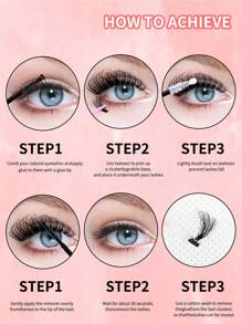 Set di controllo ciglie Ondine 640 Cluster D-Roll, estensione di pseudociglia 10-16mm, set di acconciatura ibrida, falsi ciglie per uso domestico di grande capacità 10D20D30D40D ibrido, combinazione di stili di capelli segmentati, estensione di ciglie D-Roll, capelli ricci spessi e sottili, adatto per uso quotidiano a casa, istruzioni per l'uso