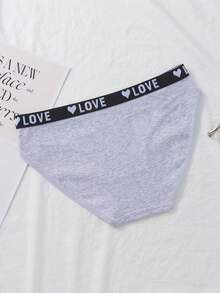 7件女士休闲内裤，9件女士字母弹力柔软比基尼内衣套装 - 彩色 - 查看 5