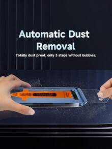 1 片 Apple 隐私屏幕保护膜，全屏覆盖，自动贴合，适用于 17/16 Pro Max/16/16 Pro/16 Plus/15 Pro Max/15/15 Pro/15 Plus/14 Pro Max/14 Pro/14/14 Plus/13 Pro Max/13/13 Pro/12/11/XS/XS MAX/XR 隐私玻璃屏幕保护膜，自动除尘，无气泡，易于安装 - 黑色 - 查看 3