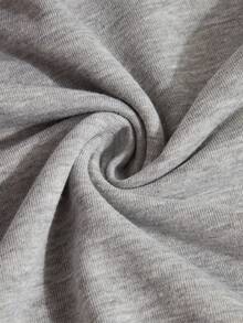 棉質女士上衣，落肩舒適衛衣，圓領超大運動衫，休閒，外出上衣，春秋兩季，垂感，柔軟透氣長袖上衣，百搭學院風，街頭服飾運動上衣女裝，早午餐女性服裝，女士節日服裝，意大利 阿馬爾菲海 字母標語圖案印花，花灰色上衣 - 花灰 - 查看 6