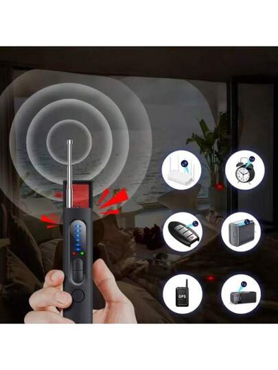 1pc Hidden Camera Detector. It Features Functions Such As Detection, Radio Frequency (RF) Signal GPS Tracker Detection. Travel, Cars, Bathrooms, Indoor Residences, Hotels, Offices, Is Compact Easy To Carry. Also An Excellent Choice s, Anniversary Souvenirs, Or Family Day s. view 3