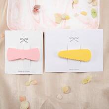 50pcs Blank Bowknot Hair Clip Card Packaging Bags, Price Tag Cards Suitable For Hair Accessories & Jewelry Display - SP0427 - View 2