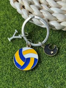 个性化排球钥匙扣礼品，送给段街运动员的礼物，感恩节和圣诞节礼物 - 黃色 - 查看 102