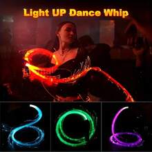 Approx. 180cm/70inch Color Changing Fiber Optic Whip Light, 360° Rotation, USB Rechargeable Luminous Dance Whip For Rave Party, Carnival, Festival, EDM Party, Halloween Decoration - Multicolor - View 2
