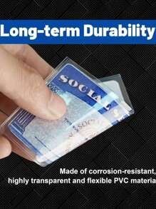 Card Holder Aluminum Anti-Theft Bank Sleeve Wallet For Men And Women Credit Card Sleeves Set RFID Identity Card Protector Travel Essentials RFID Blocking Sleeves For Travel Flight Business Home Camping Outdoor Beach Summer Vacation Back To School - Clear - View 7