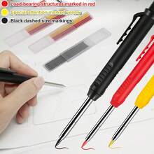 Mechanical Pencil Carpenter Pencil With 2.8mm Refill, Long Nosed Deep Hole Mechanical Pencil Marker With Built-In Sharpener For Carpenter Woodworking Architect Fathers Day Gift - Multicolor - View 5