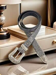 Cinto estras glitter modelo country - Grafite - Visão 1